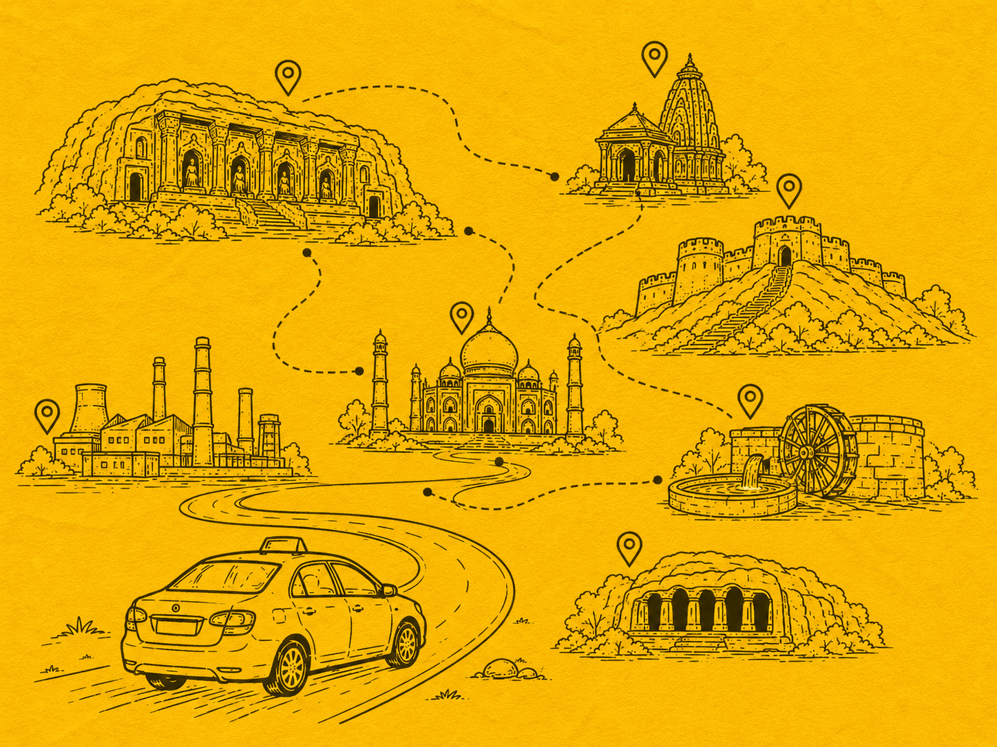 Ellora Sightseeing Cab from Waluj – Which Taxi Service is Best for a Day Tour?