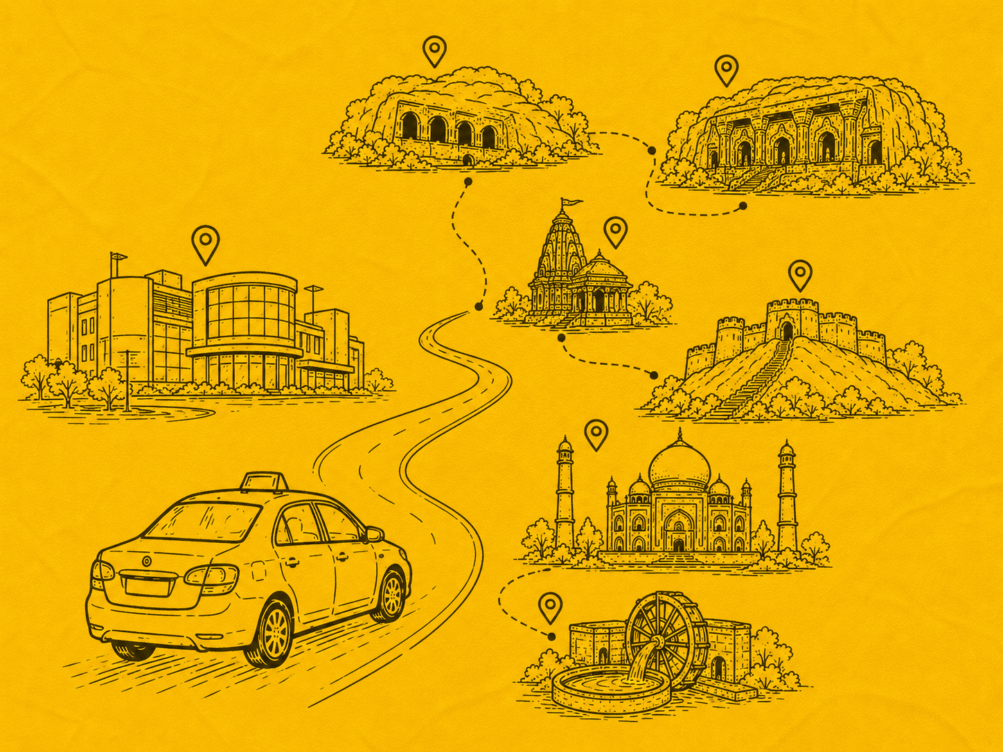 Taxi from Prozone Mall to Ajanta Ellora Caves – How to Book the Best Sightseeing Cab?