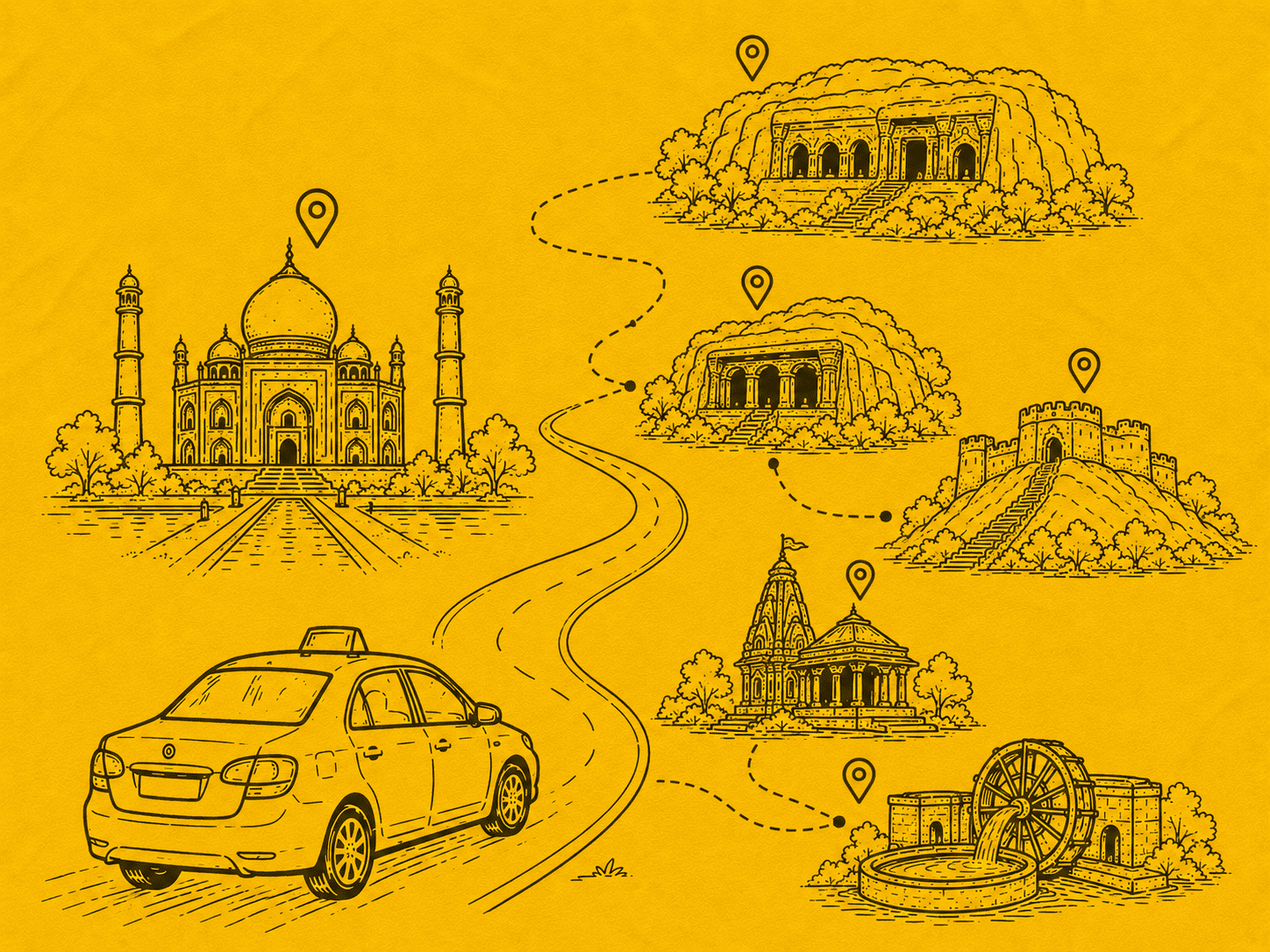 Cab from Bibi Ka Maqbara to Ajanta Ellora Caves – How to Book the Best Taxi?